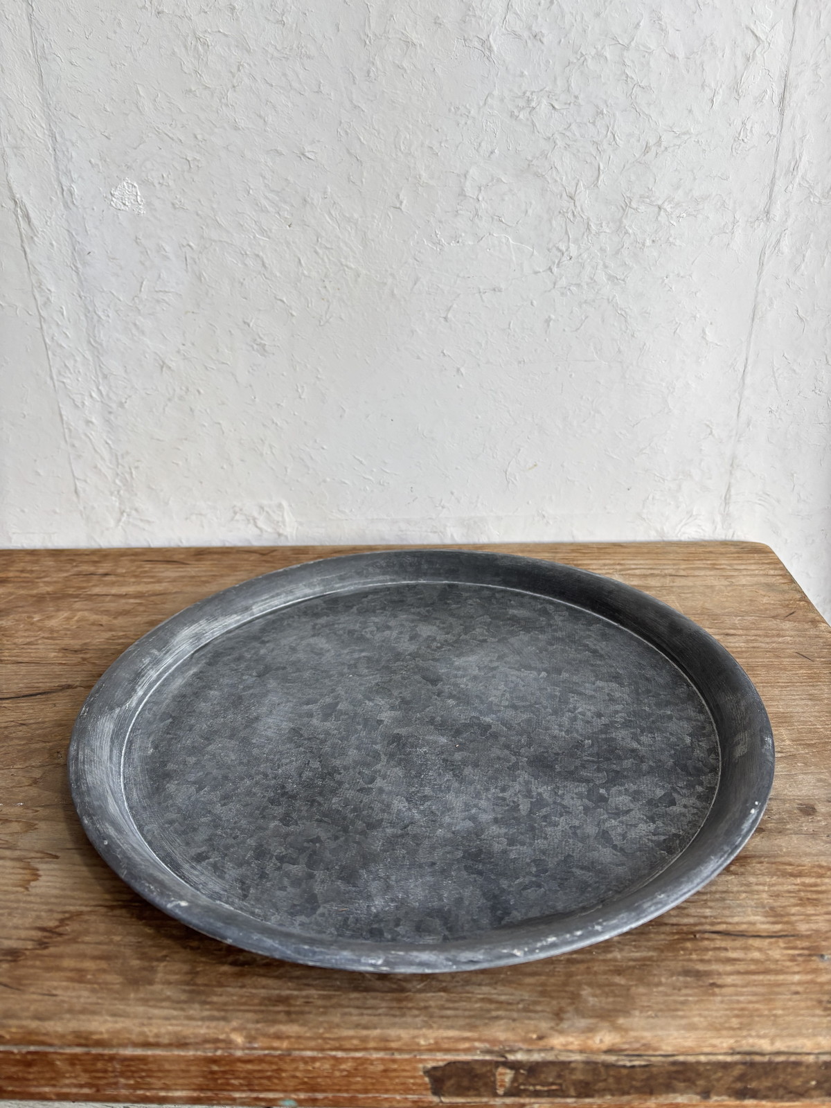 【個人宅配送不可】(4)ブリキラウンドラージトレイ Lサイズ