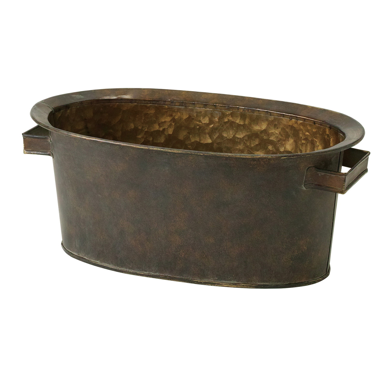 【個人宅配送不可】Deep Bloom ブリキオーバルポット