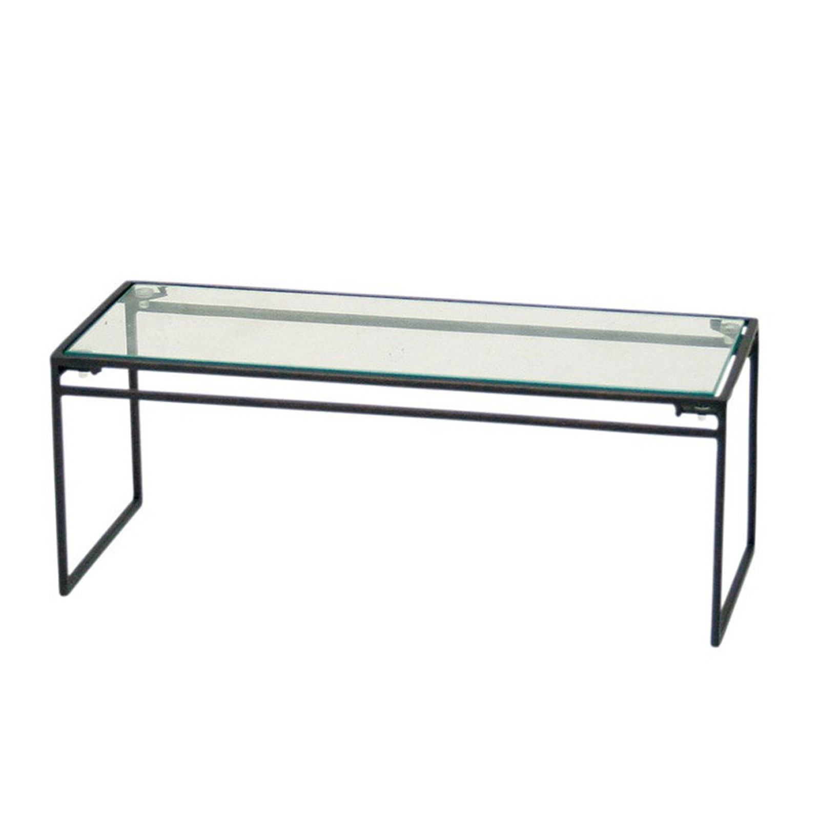 【個人宅配送不可】ジョセフアイアンガラスディスプレイ台ワイドLサイズ