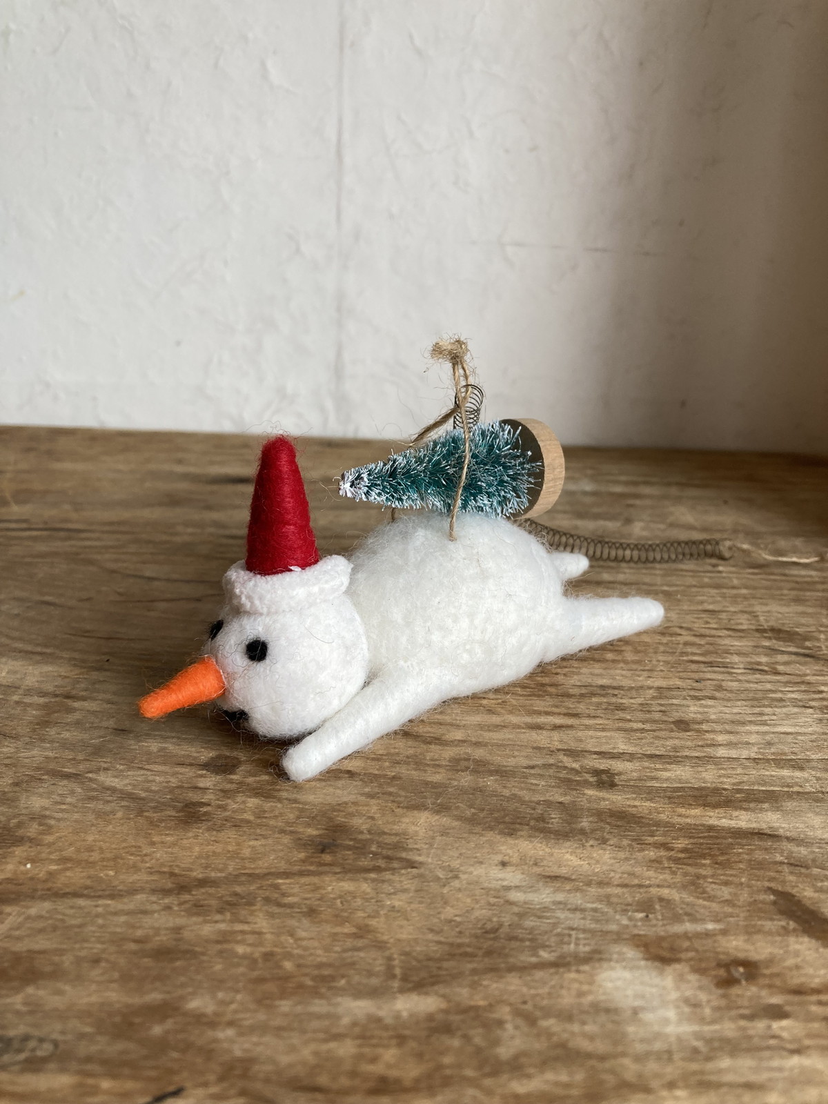 【個人宅配送不可】フェルト びよんびよんオーナメント スノーマン