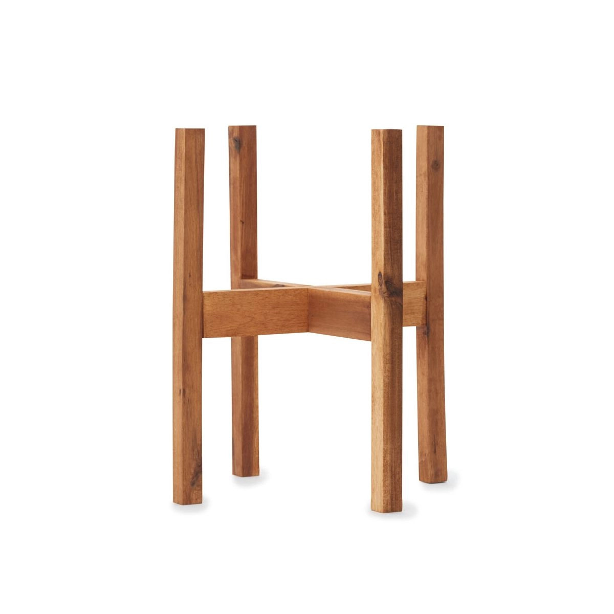 【個人宅配送不可】アカシア材 ウッドポットスタンド ラージ 角脚 Φ26用