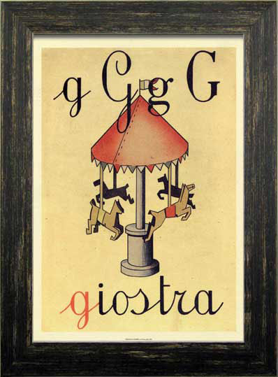 ylzszyTȓzItalian Vitage Poster giostra