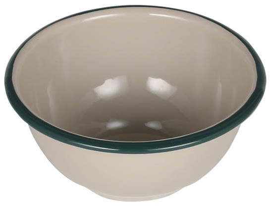 ylzszyʓrzENAMELED BOWL BEIGE/GR