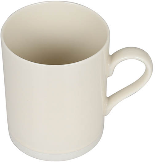 ylzszyʓrzMUG WITH WHITE RIM IVORY