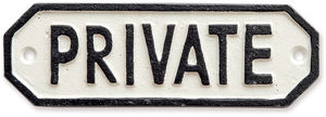 【個人宅不可】ｻｲﾝﾌﾟﾚｰﾄ PRIVATE ﾎﾜｲﾄ