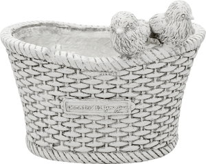 元上代¥4200【個人宅配送不可】リリアンバスケットオーバルL-GY