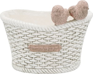 【個人宅配送不可】リリアンバスケットオーバルL-WH