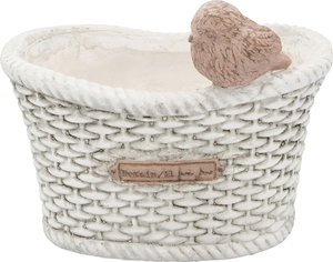 【個人宅配送不可】リリアンバスケットオーバルS-WH