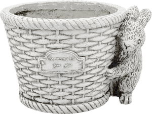 元上代¥4300【個人宅配送不可】リリアンバスケットラウンドL-GY