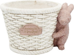 【個人宅配送不可】リリアンバスケットラウンドL-WH