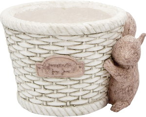 【個人宅配送不可】リリアンバスケットラウンドS-WH