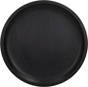 Plate Wood Black 30.5x30.5x2.5cm