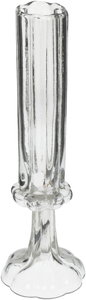 Vase Handmade Flute Glass Clear 9x9x26.5cm