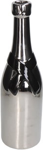 Vase Champagne Bottle Silver 12x12x39cm