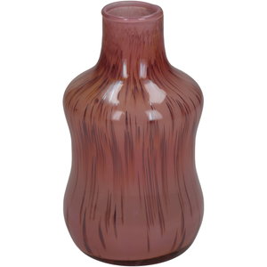 Vase Glass Pink 8x8x14cm