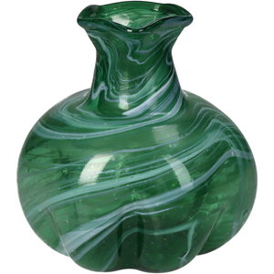 Vase Glass Green 14.5x14.5x15cm