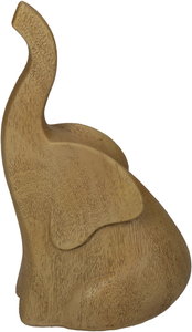 Ornament Elephant Natural 11x8x18cm