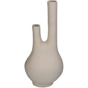 Vase Aluminium Ivory 16.5x11x38cm