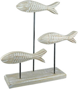 Wood Fishes on base Pack