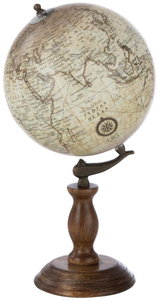 WORLD GLOBE ON FT WD BEI/BR (20x20x40)