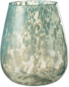 HURRICANE SPOTS GLASS BLUE L (27x27x31)