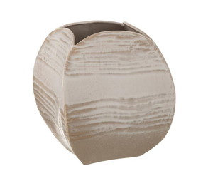��VASE ABSTSQR CLAY BEI L