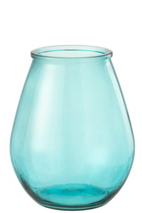��VASE EGG GL AQUA L