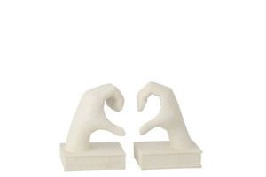 ��S/2 BOOKND HANDS LOVE