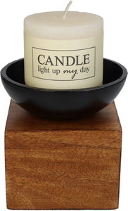 Candle Holder Brown 12x12x12cm