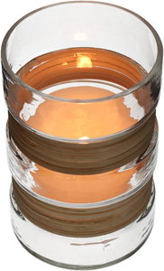 Candle Holder Clear 10x10x15cm