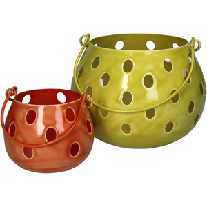 ��Candle Holder Dots Iron Multi