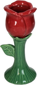 Vase Rose Fine Earthenware Red