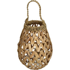 Lantern Water Hyacinth Natural 24x24x31cm