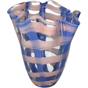 Vase Glass Blue 21x21x24.5cm