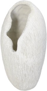 Vase Polyresin White 18x