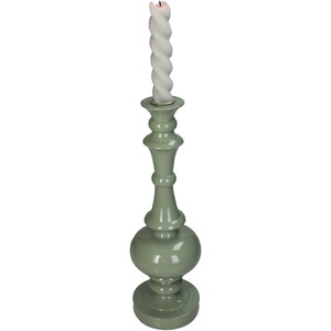 ��Candle Holder Polyresin Green