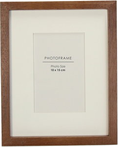 Photo Frame Rubberwood Brown 10x15cm