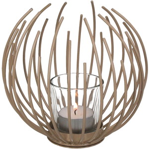 Candle Holder Iron Beige