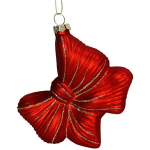■Ornament Bow Glass Red