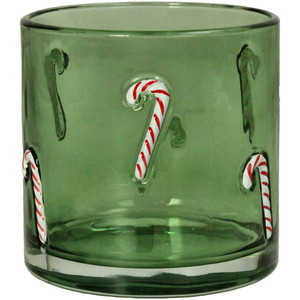 ¡Candle Holder Glass Green
