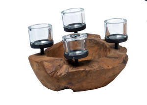 Bowl Teak  unfinish 4fl