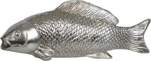 Ornament Fish Polyresin Silver 30.5x