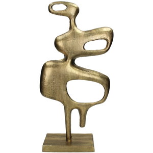 Ornament Sculpture Aluminium Gold 24x10x50cm