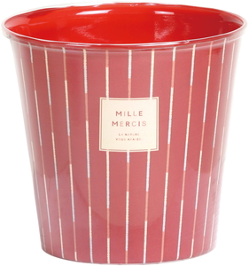 ライナー鉢カバー縦ストライプ ダ鉢5号用レッド