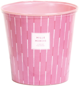 ライナー鉢カバー縦ストライプ ダ鉢4号用ピンク