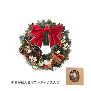 CMナチュラルリースMスノークリスマス