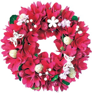 ylzszNatural Wreath  Red S