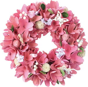 ylzszNatural Wreath Pink S