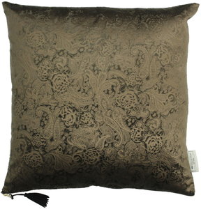 Cushion Paisley Velvet Brown 45x45cm