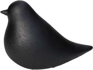 Ornament Bird Black 11x8x15cm